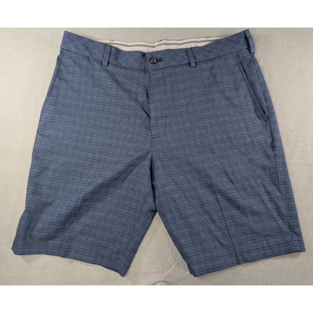 Walter Hagen Mens 11 Majors Golf Shorts 36 Blue Plaid